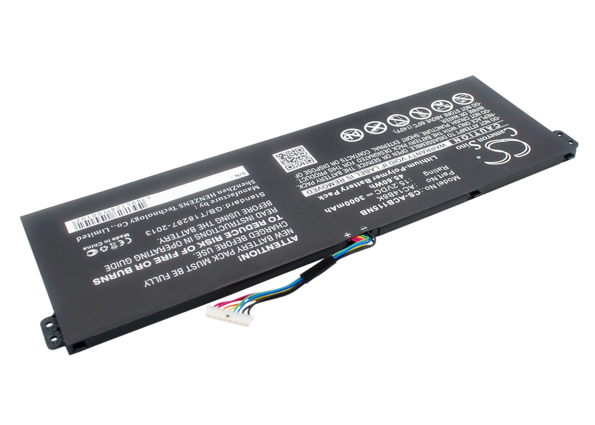 24644_0nOlWyKZe0gKec Akku passend für Acer Aspire E3, E5, ES1, Nitro, R3, R5, R13 15.2V 3000mAh