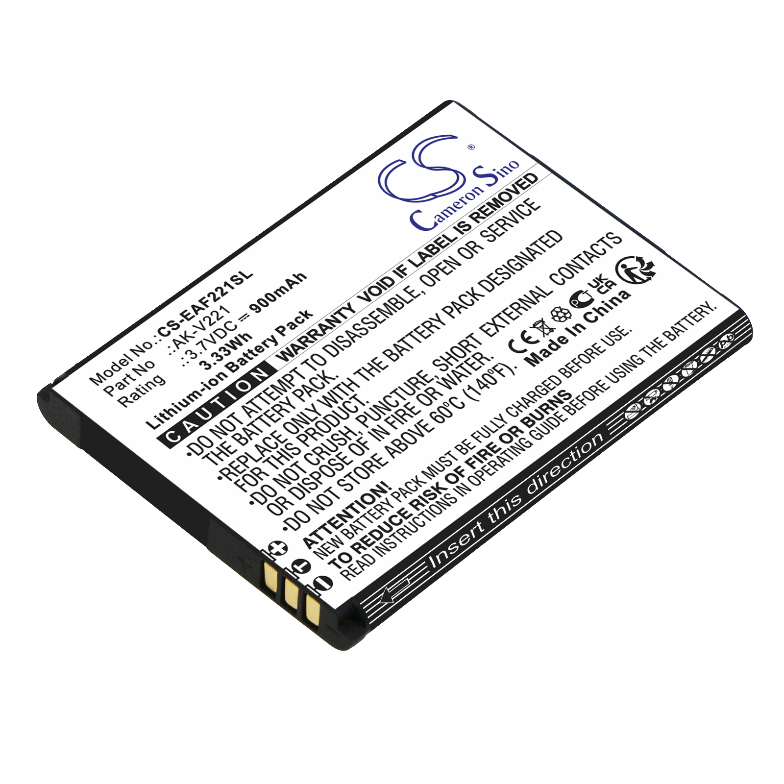 27504_0 Akku ersetzt Emporia AK-V221 3.7V 900mAh