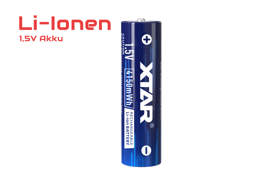 27354_0SzoUxjvF4zPTQ 2x 4er Xtar AA 1.5V 4150mWh (2500mAh) Li-Ion Akku (Wiederaufladbar)