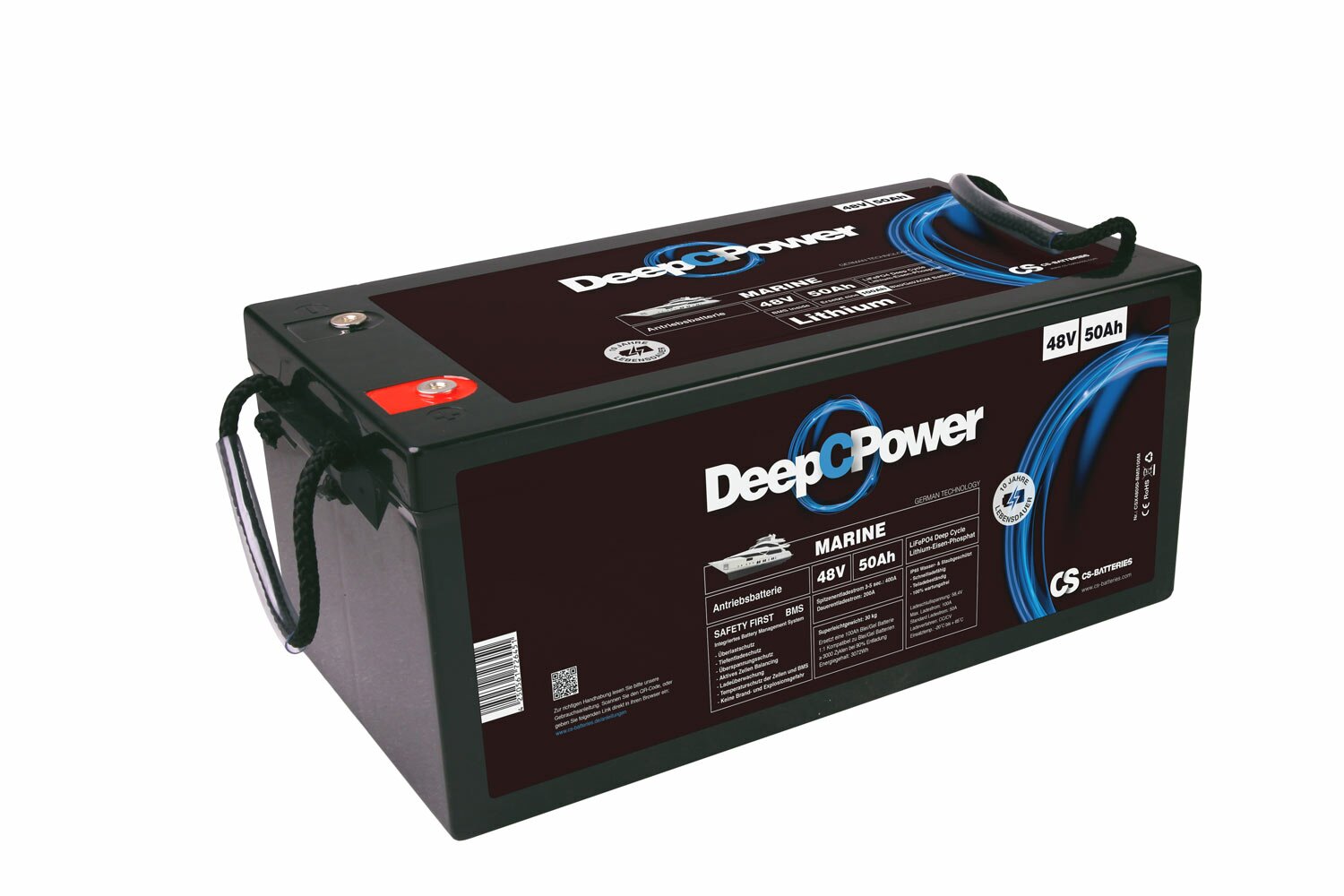 23951_0YS1XbZGfVARLk Deep C Power 48V 50Ah LiFePO4 Marine / Boot Batterie 520 x 268 x