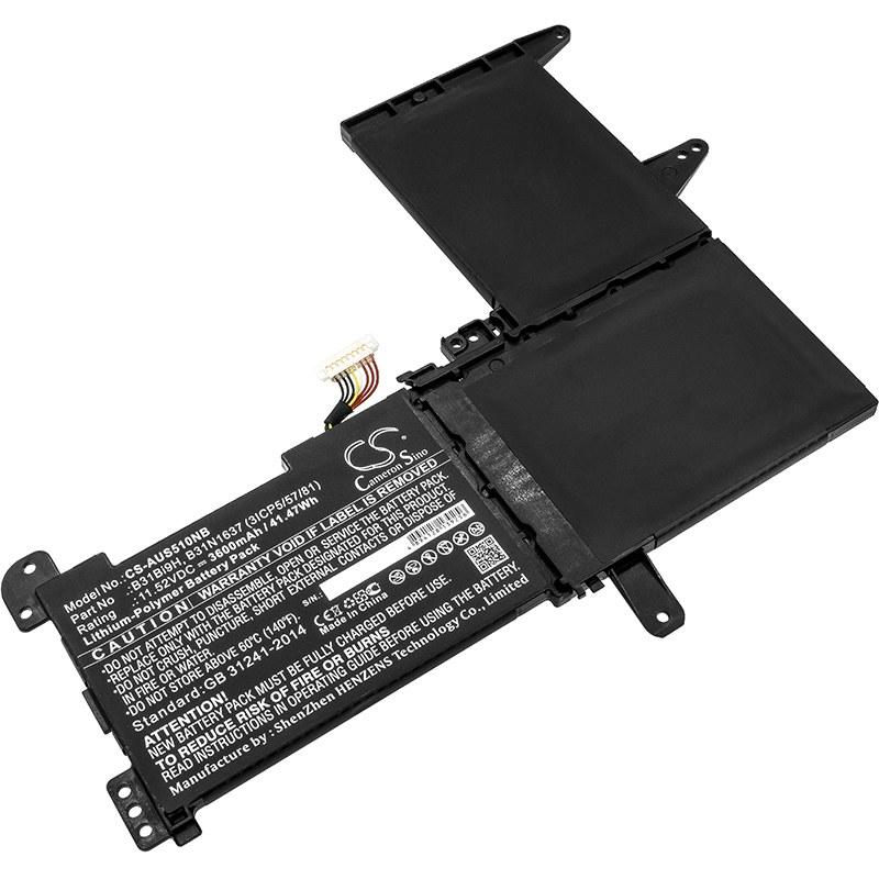 8914_0TmHVY8nZ1GTBJ Akku passend für Asus S510UQ, X510UR, X510UN, X510UR 3600mAh