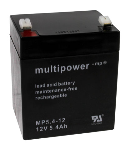 18225_0 Multipower MP5.4-12 Bleiakku, 12V 5.4Ah Faston 4,8