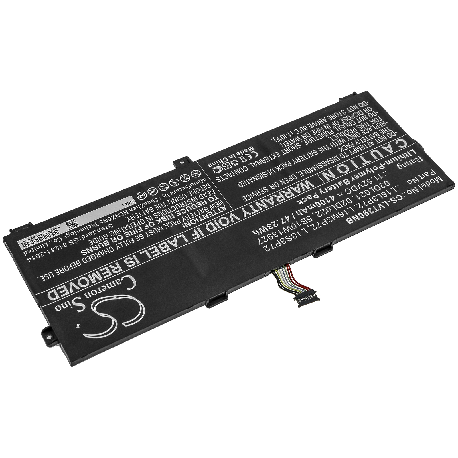 24506_0bAxIjqZ60NK1B Akku ersetzt Lenovo 02DL021, 02DL022, L18L3P72, L18M3P72, L18S3P72 4100mAh
