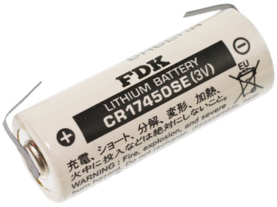 FDK CR17450SE 3V 2500mAh Lithium Batterie 2500mAh mit Paddle-Pins