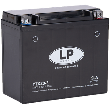 24765_0YyKmSn8FRxdTu LP SLA Motorradbatterie YTX20-3, YTX20L-4, 0092M60230, GTX20L-BS, 51821 12V 18Ah