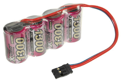 13073_0vFGMIV2ppgE1C BlackFox 4er Akkupack F1x4 4.8V 1300mAh mit Graupner Stecker