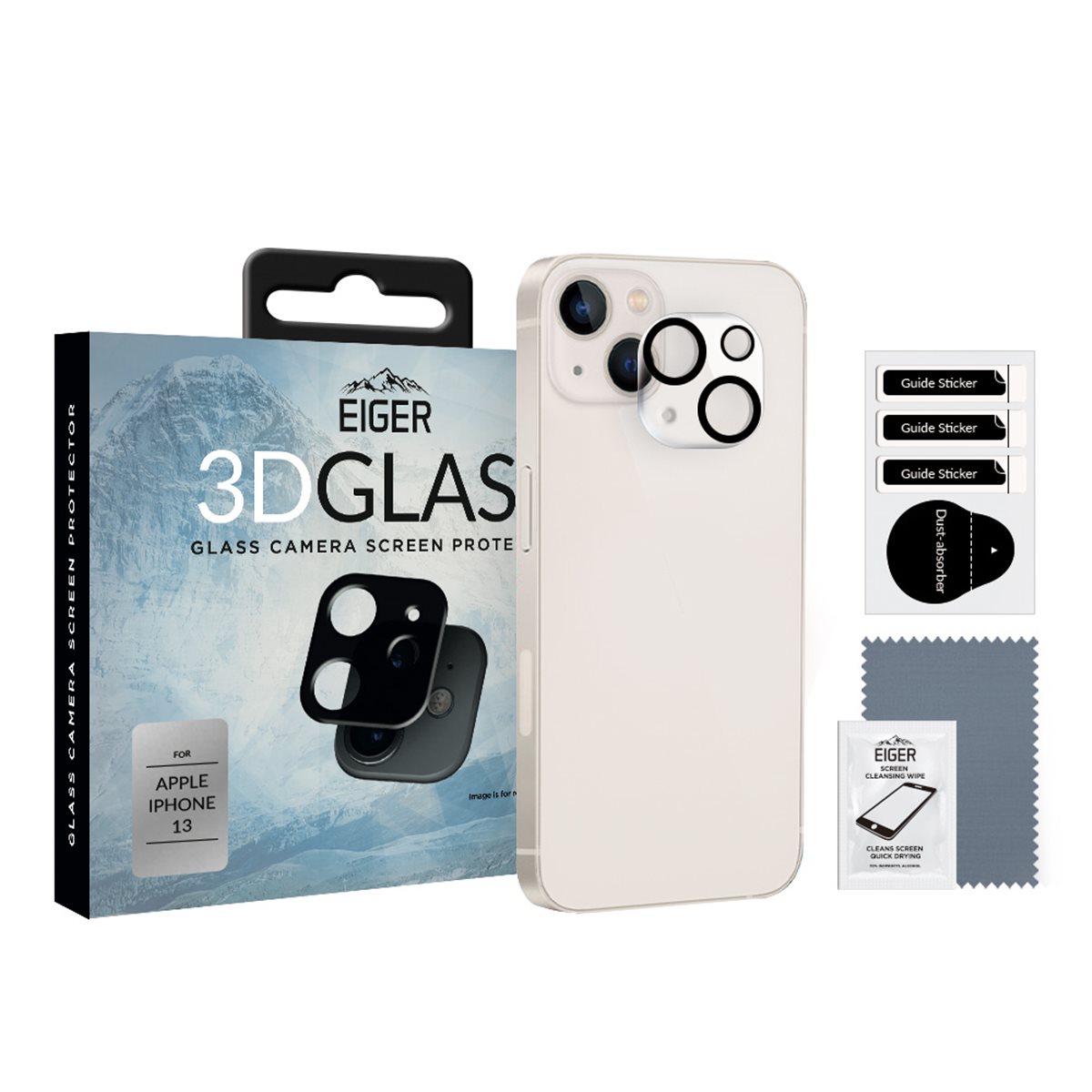 26160_0wLNVJos66o7vQ EIGER APPLE IPHONE 13 KAMERAGLAS 3D GLAS KAMERA KLAR