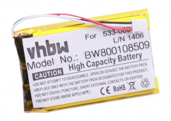 23462_0A5ikV5s0Zq5fR Akku ersetzt Logitech 533-000112 passend für Living-Room K830