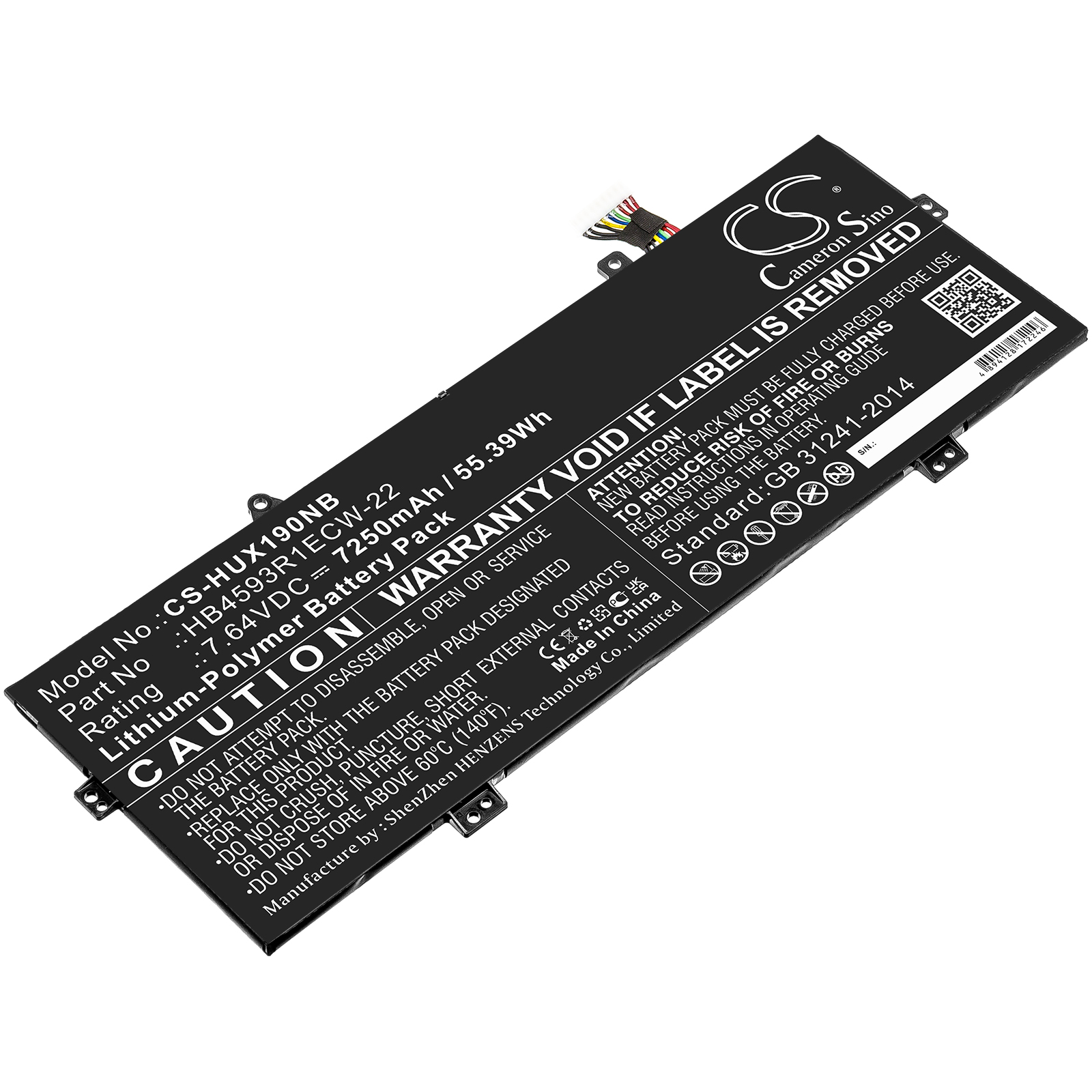 26005_0mJoKaKvOgvQq9 Akku ersetzt Huawei HB4593R1ECW-22 passend für MateBook X Pro 2020, VLT-W60