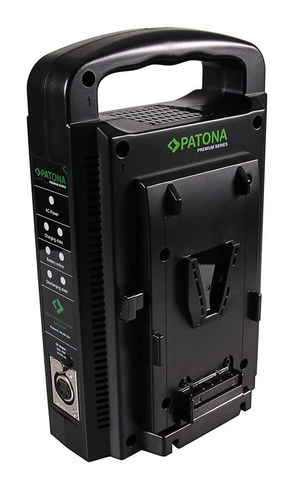 21766_0Ao7UJR1o1YzS6 Dual V-Mount Ladegerät für Sony BP-95W, BP-GL65 mit 4-Pin XLR Ka