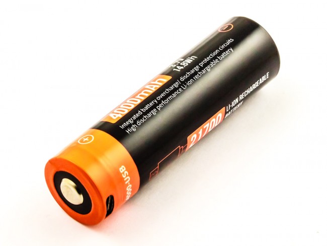 24289_0 21700 3.7V 4000mAh Li-Ion Akku mit USB-C Lademöglichkeit