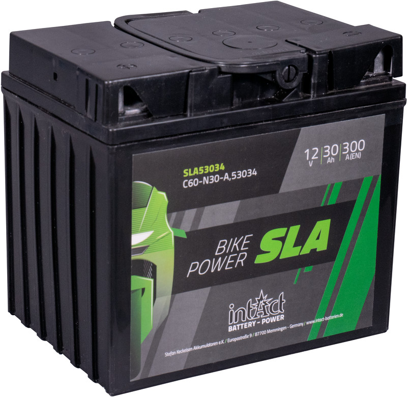 12249_0 Intact SLA53034 SLA-Motorradbatterie ersetzt C60-N30-A, Y60-N30-A 12V 30Ah