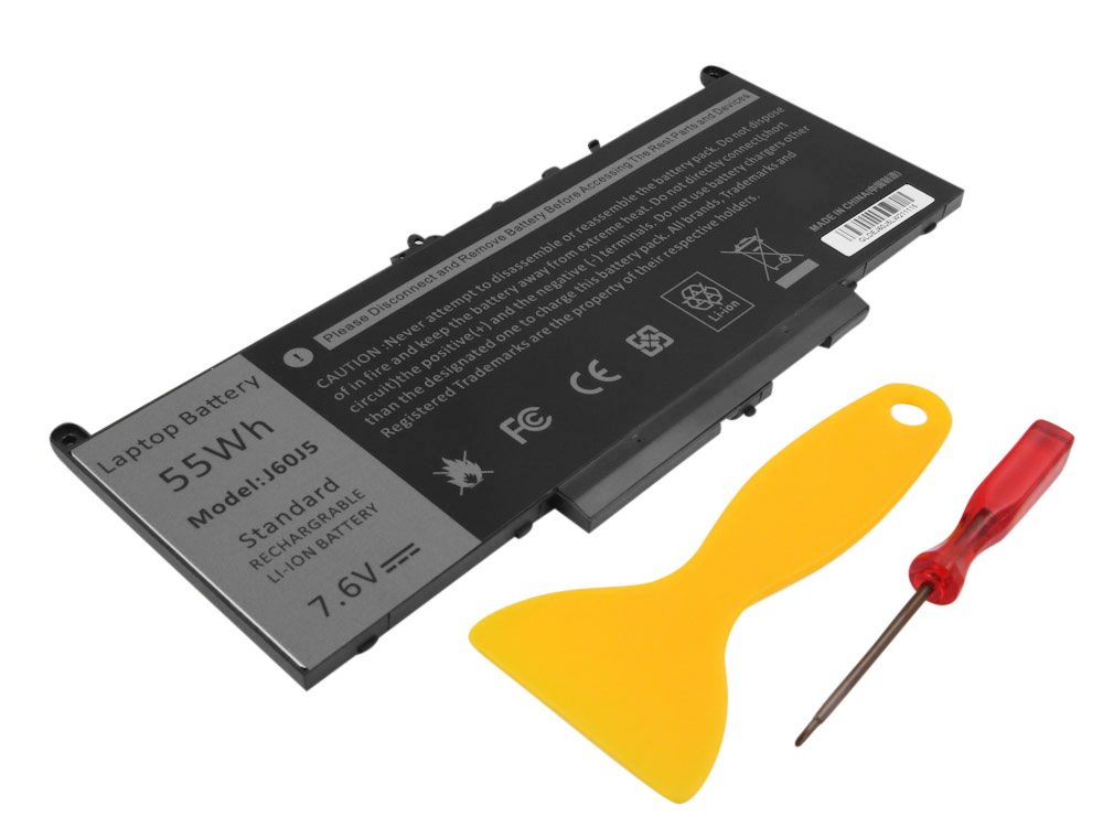 26657_0 Akku ersetzt Dell 0F1KTM, J60J5 passend für Latitude 12 E7270, Latitude 14 E7470