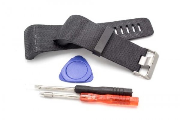 24706_0kiRHVghrzxANC Armband passend für Fitbit Surge Silikon Schwarz