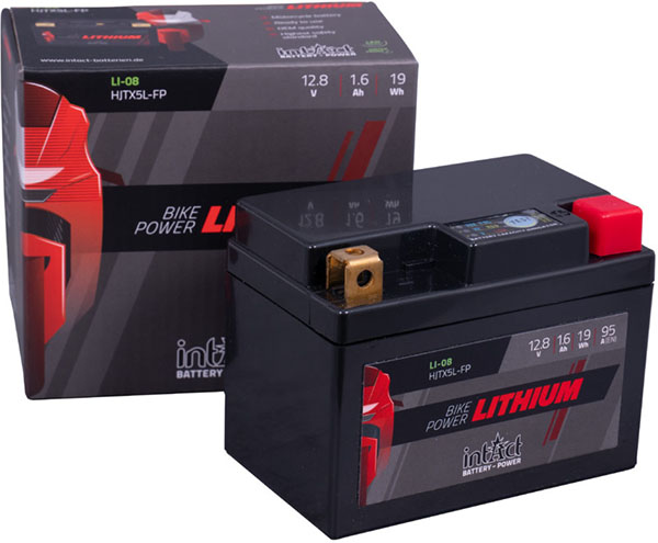 22854_0 Intact LI-08 Lithium Motorrad Batterie YTX4L-BS, 50314, YTX5L-BS