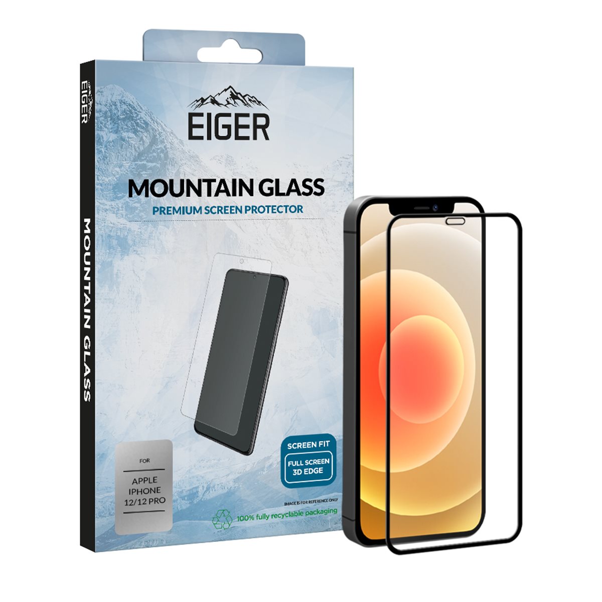 26250_0YIQp67ksfXtdG EIGER APPLE IPHONE 12/12 PRO DISPLAY-GLAS 3D GLASS CLEAR
