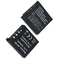 7706_0 Akku ersetzt Casio NP-60, NP-60DBA 600mAh