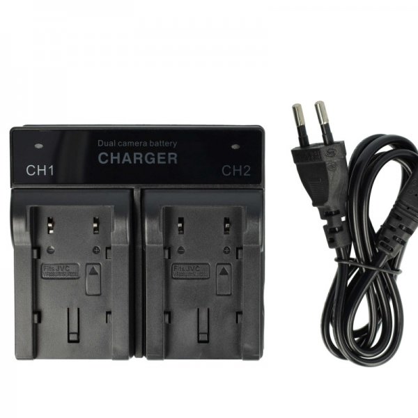 646_0NBKLLeAeweyJP Dual Ladegerät passend für JVC BN-VF808, BN-VF815, BN-VF823