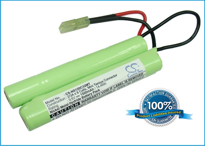 16444_0KI2utZ8onJRgf Akku passend für AIRSOFT GUNS G36, G3A4, M4A1 9,6V 1500mAh