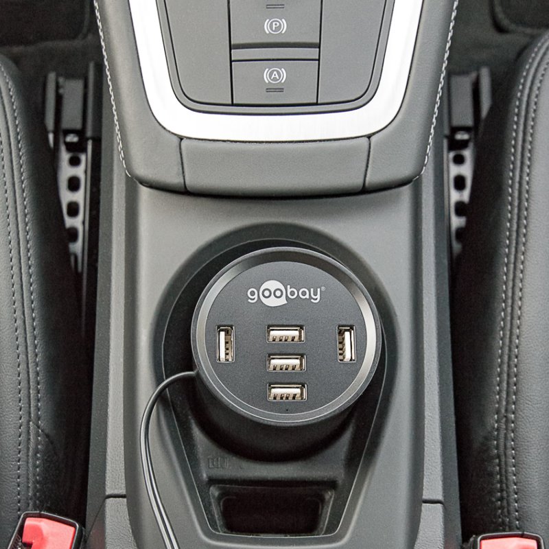 15971_0cPlipOAQmzSNN USB-Ladegerät Auto-Becherhalter-Ladegerät mit 5 smarten USB-Ports