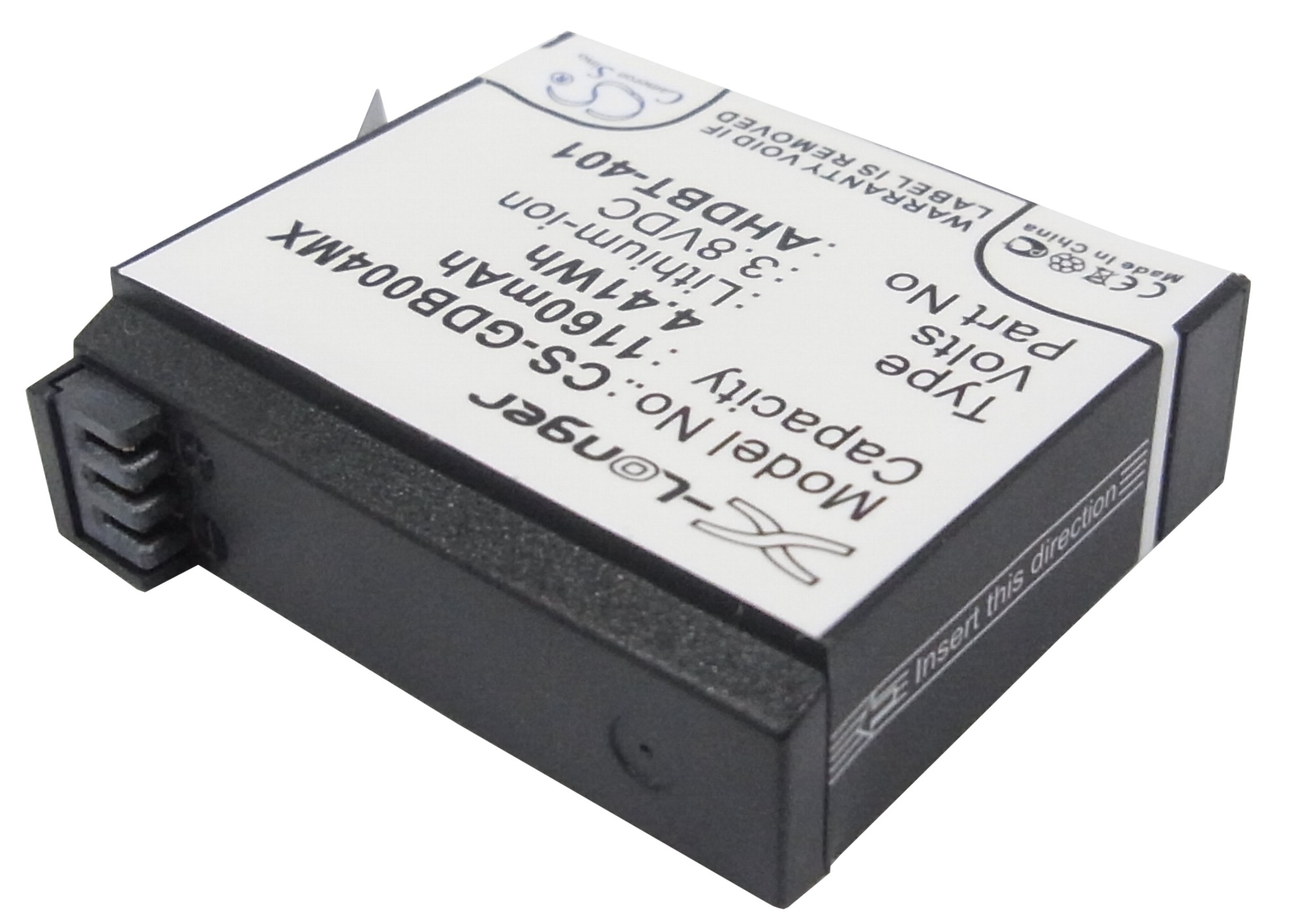 17732_0V5uPrlHzMo4G8 Akku passend für GoPro Hero 4+, Hero 4 Black 1160mAh