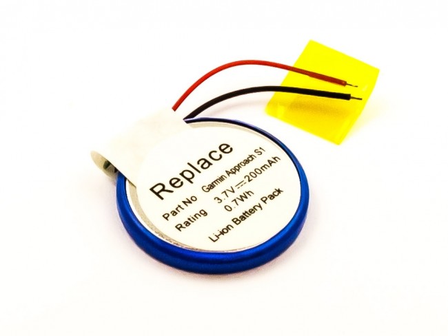 23026_0phYshmAlrFIhr Akku passend für Garmin AppRoach S1 - S4, Forerunner 110, 210W, S1W