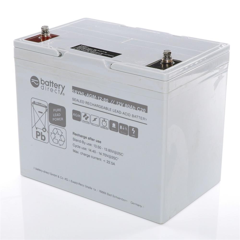 Battery-Direct SBYHL-AGM-12-80 12V 80Ah Blei-Akku