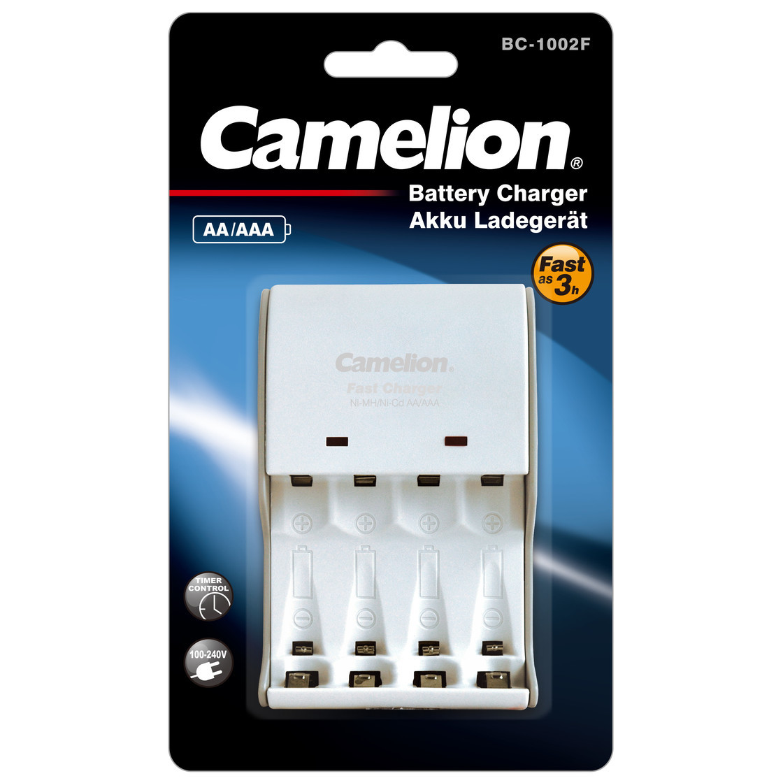 Camelion BC-1002F Schnellladegerät für AA und AAA Ni-MH Akkus