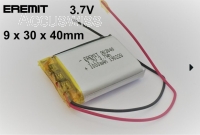 Eremit Akku 903040, 093040 3.7V 1000mAh Li-Polymer XT-30 Stecker