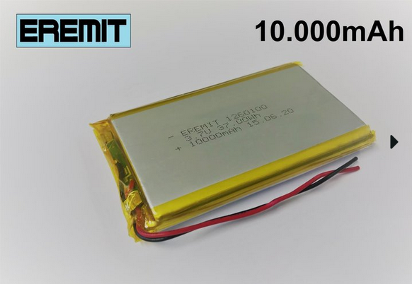 25030_0fpzaY7dh3UiK9 Akku 1260100 3.7V 10'000mAh Li-Polymer JST-GH 1.25mm Stecker