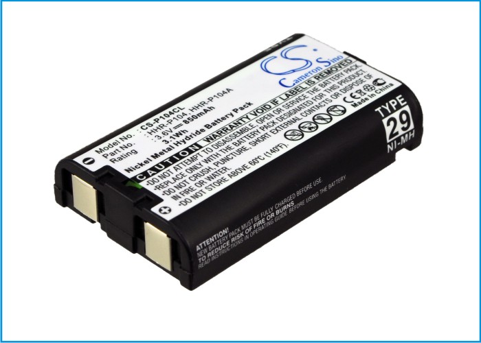 Akku ersetzt Panasonic HHR-P104, HHR-P104A, TYPE 29 850mAh