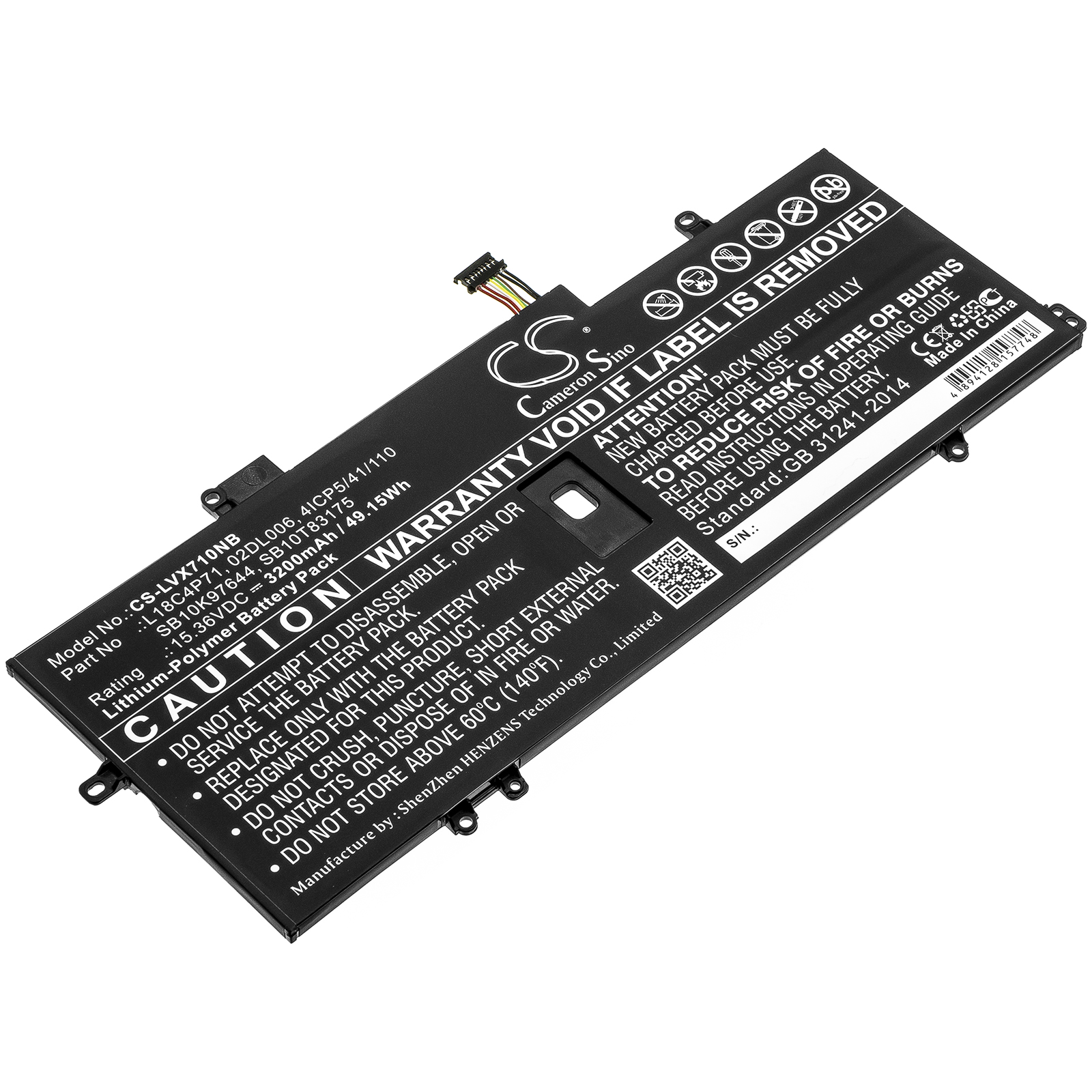 25180_0qqnzt92yNAQf4 Akku ersetzt Lenovo 02DL004 passend für Thinkpad X1, Thinkpad X1 Yoga Gen 5
