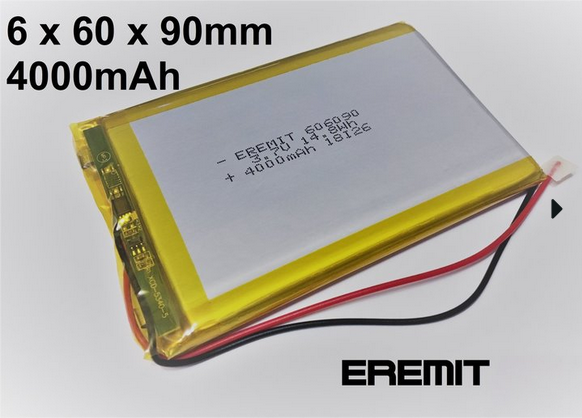 25002_0eWrU01IFDkqQo Akku 606090, 066090 3.7V 4000mAh Li-Polymer mit Power Pole Stecker