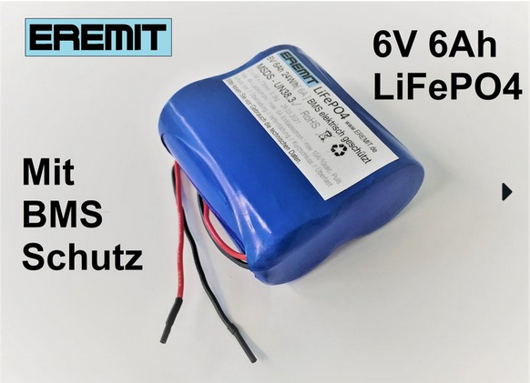 25043_01mRbYL0GVk1Mp 6V 6Ah LiFePO4 Akku 5mm Rundstecker