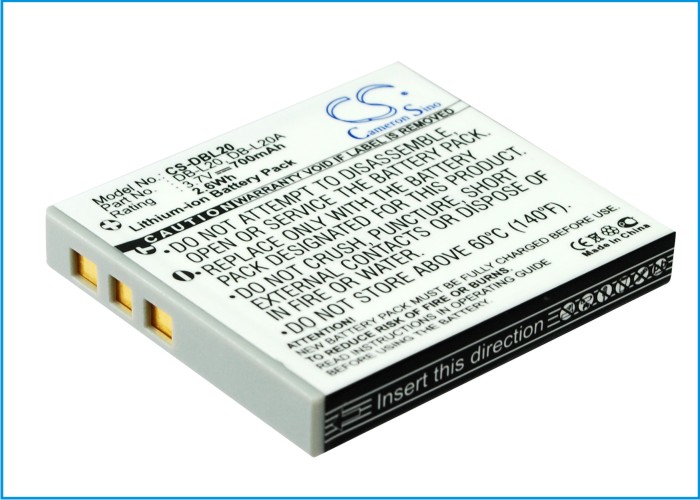 17835_06Revzwivo4dts Akku ersetzt Sanyo DB-L20, DB-L20A passend für Xacti VPC-C4 720mAh