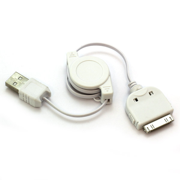 14371_07CVahkvYki41t USB Roll-Ladekabel für Apple iPhone 4 / 4s Weiss
