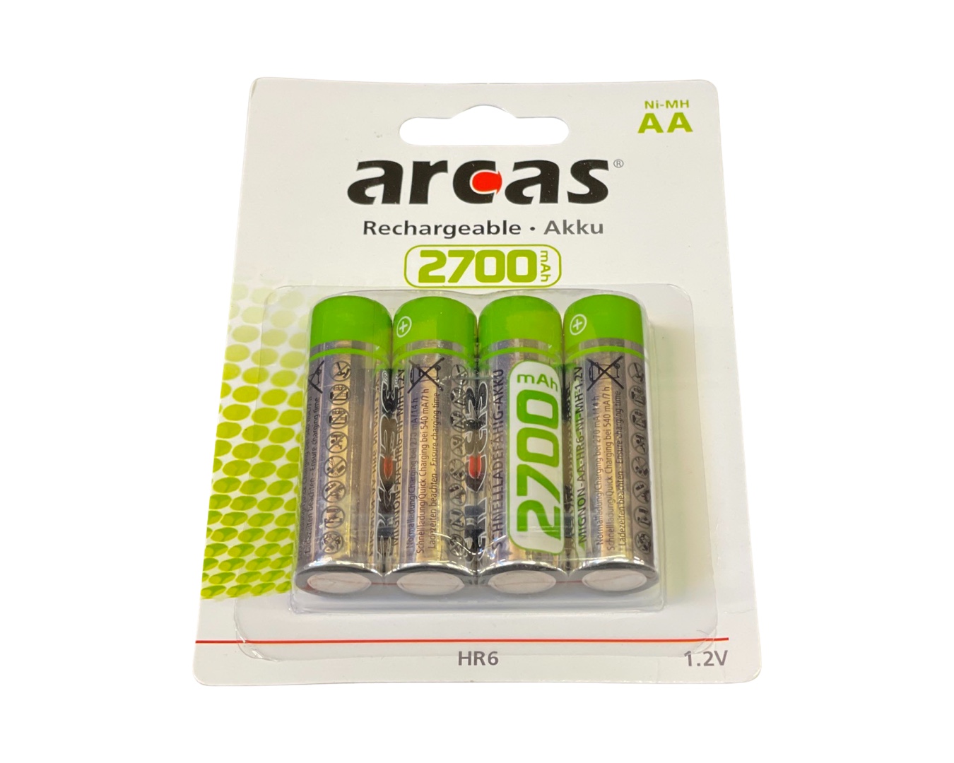 13331_0WZjbzIvAn8l1b Arcas 1.2V 2700mAh AA, HR6, Mignon Ni-MH Akkus
