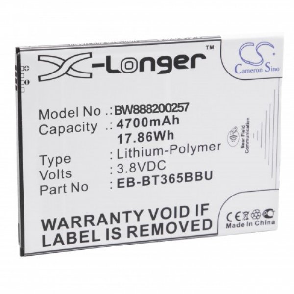 23148_0DXEDj8MKKXxdS Akku ersetzt Samsung EB-BT365BBU, GH43-04317A 4700mAh