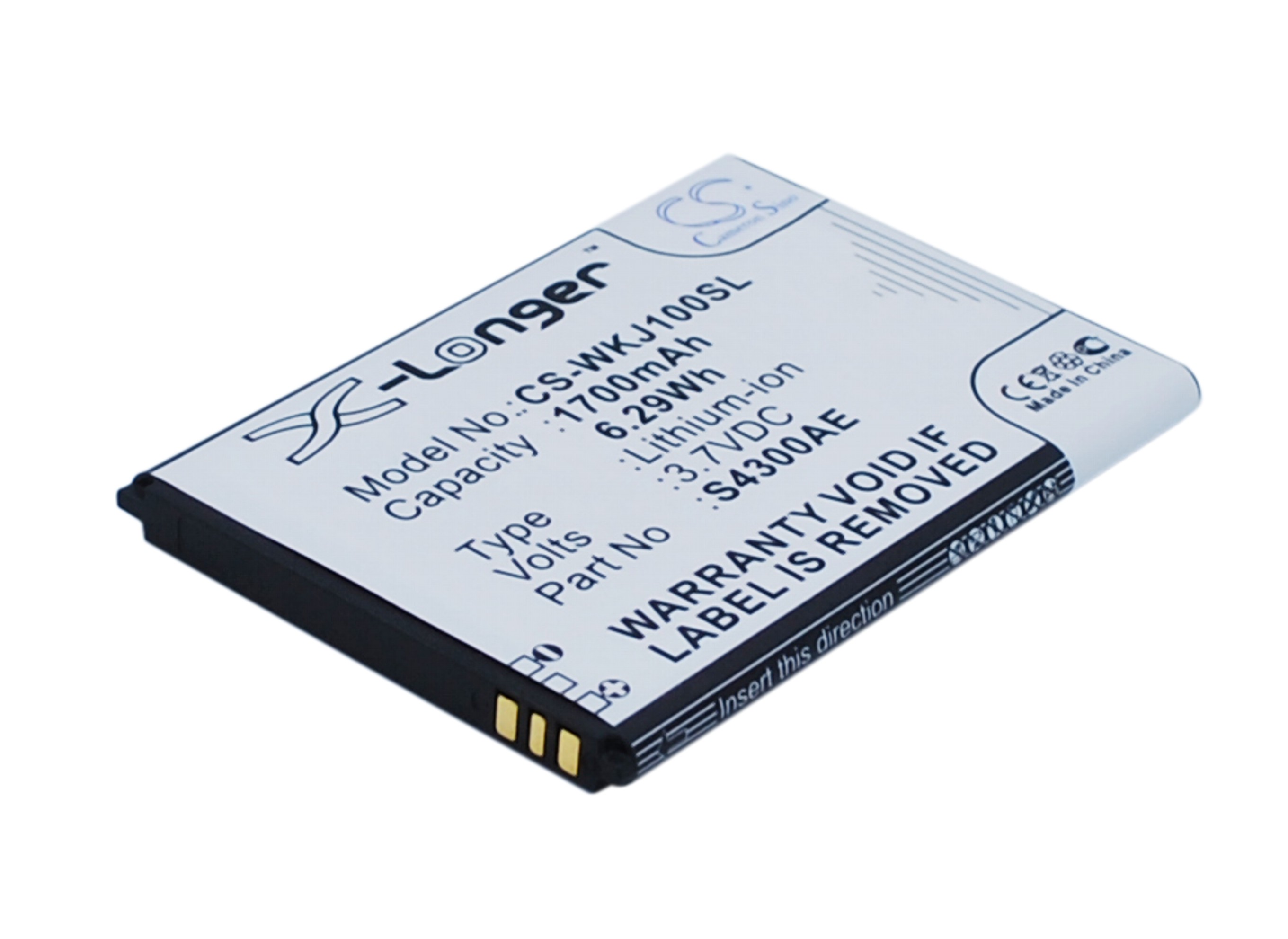 23468_0BHxB7DsdVcbV6 Akku ersetzt S4300AE passend für Wiko Jimmy 1700mAh