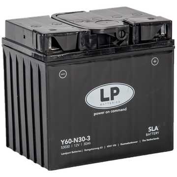 24777_0 LP Y60-N30-3 SLA Motorradbatterie C60-N30L-A, 53030, SLA53030 12V 30Ah