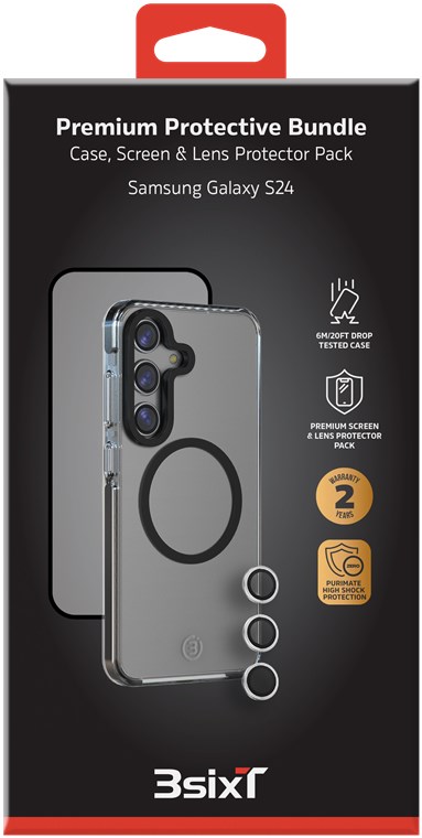 27350_0I9hg9D3eODhKo 3sixT 4in1 Protection Cover für Samsung Galaxy S24, transparent