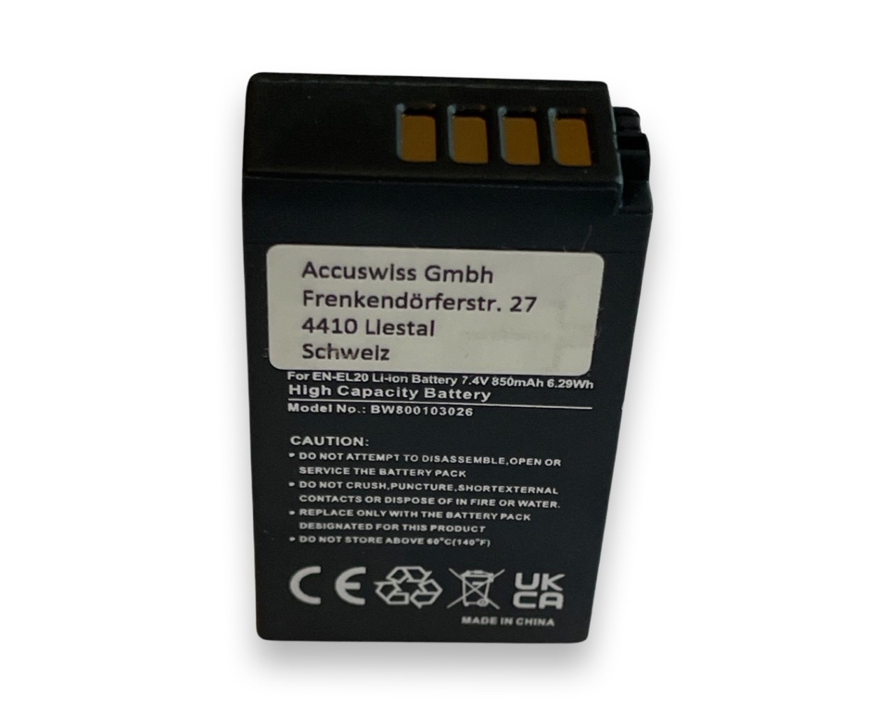 13451_0 Akku passend für Nikon 1 J1, 1 J2, 1 J3, Coolpix A 850mAh