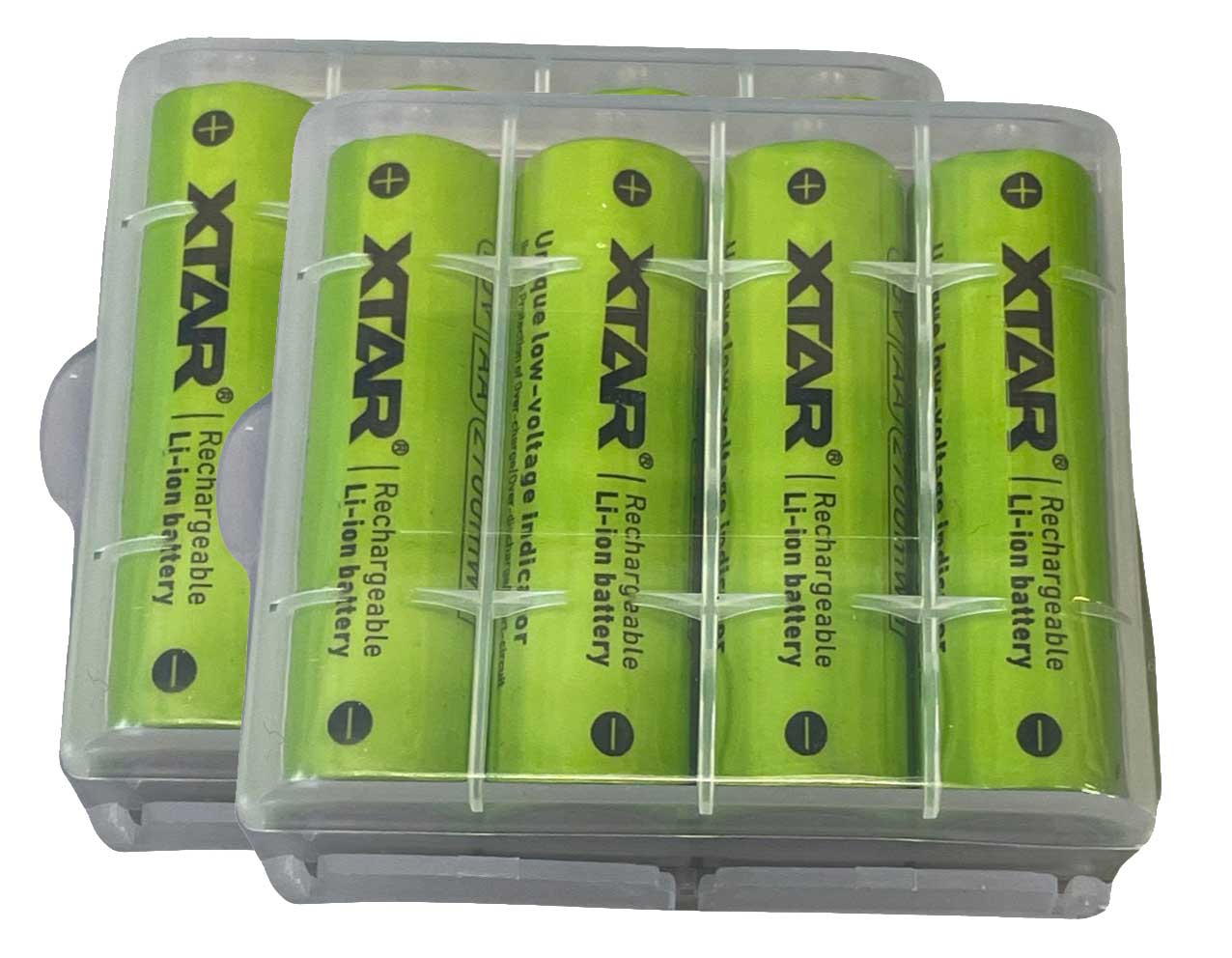 2x 4er Pack Xtar AA 1.5V 2700mWh (1750mAh) Li-Ion Akku (Wiederaufladbar)