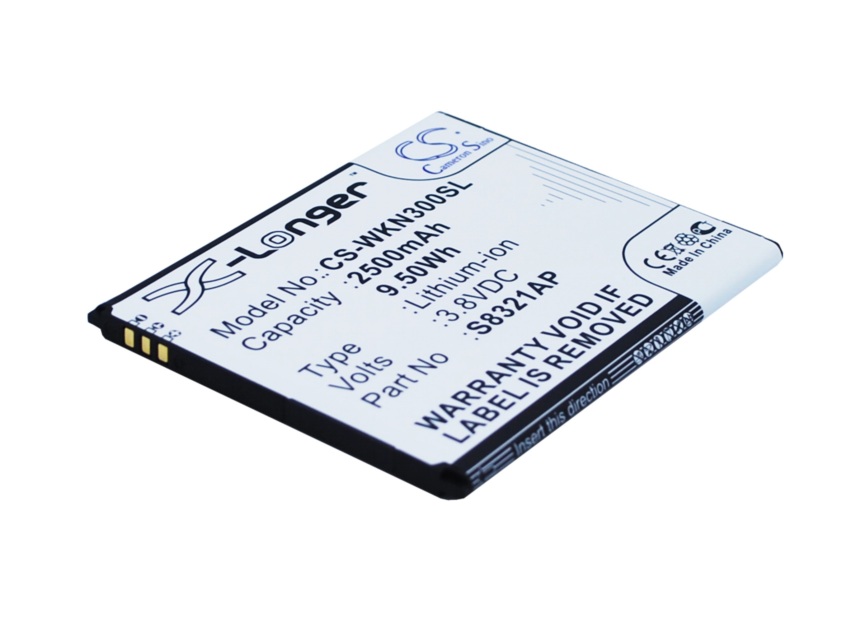 23465_04PmlqZQiTGEVp Akku ersetzt Wiko Slide passend für Wiko N300, Slide 4G S8321AP 2500mAh