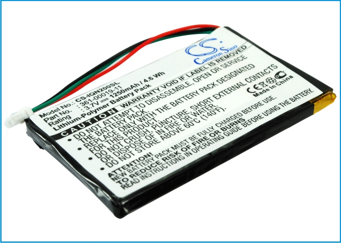 13848_0 Akku ersetzt Garmin 361-00019-11, 010-00621-10 1250mAh