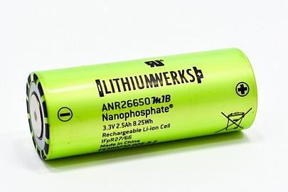 17103_0XL0eN4GXJmT66 Lithium Werks ANR26650M1B 3.3V 2500mAh LiFePO4 Akku