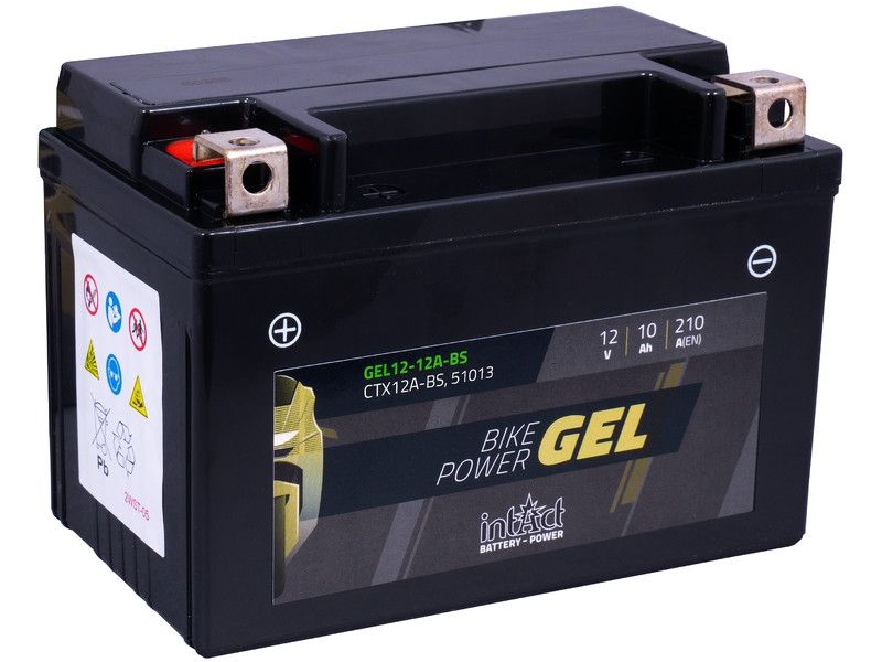 14316_0 Intact GEL12-12A-BS GEL-Motorradbatterie ersetzt 00972511P1, GT12A-BS 12V 10Ah