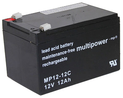 18184_0 Multipower MPC12-12 (MP12-12C) Bleiakku Zyklenfest, 12V 12Ah Faston 6,3mm