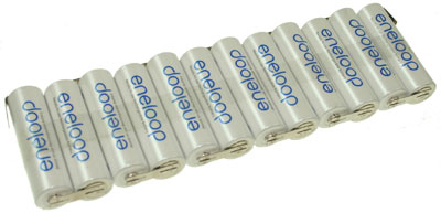 13069_0 Akku-Pack Panasonic Eneloop AA F1x12 Reihe mit Lötfahne 14,4V 2000mAh