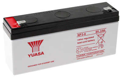 18381_0mjWdrycqN48tx Yuasa NP3-6 Bleiakku, 6V 3Ah Faston 4,8mm